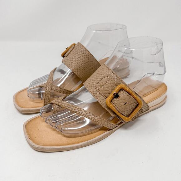 NEW Dolce Vita Perris Leather Double Strap Slide Sandal, Size 6.5, MSRP $100 - Picture 2 of 13